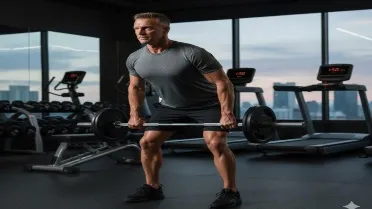 Man Straining As He Rows Bent-Over Rows: The Essential Exercise for Building a Stronger Back and ...